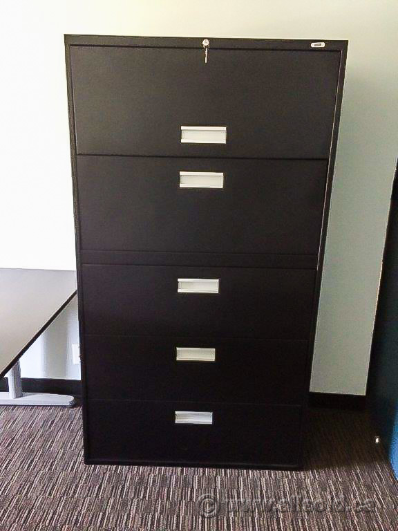Staples Black 5 Drawer Lateral File Locking Allsold.ca Buy